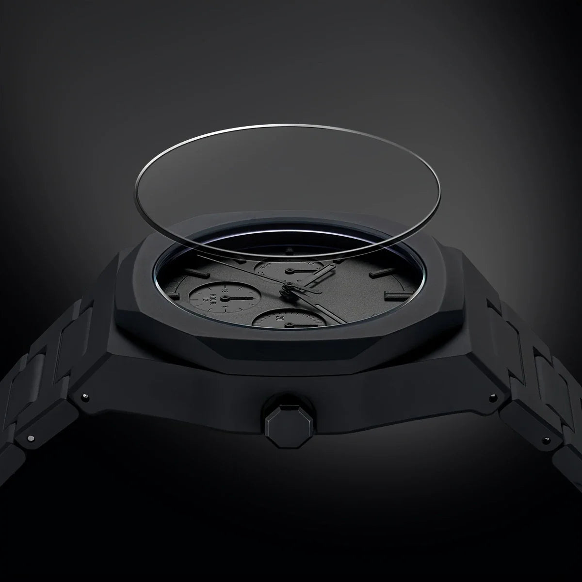 Arabian Dials Matt Black Aura Personalized Dials, Men's Watch
