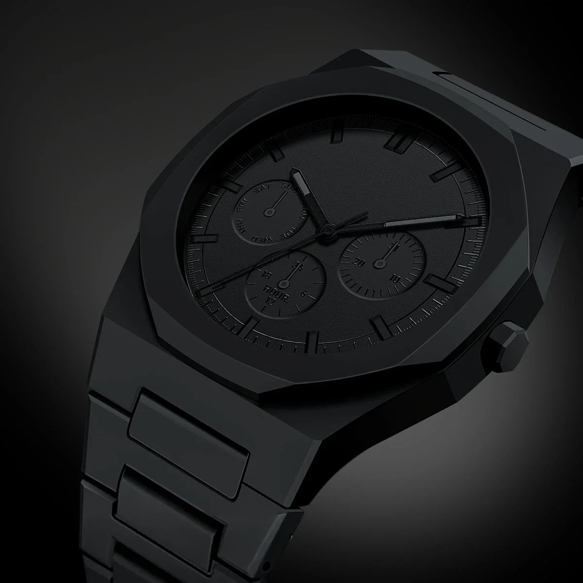 Arabian Dials Matt Black Aura Personalized Dials, Men's Watch