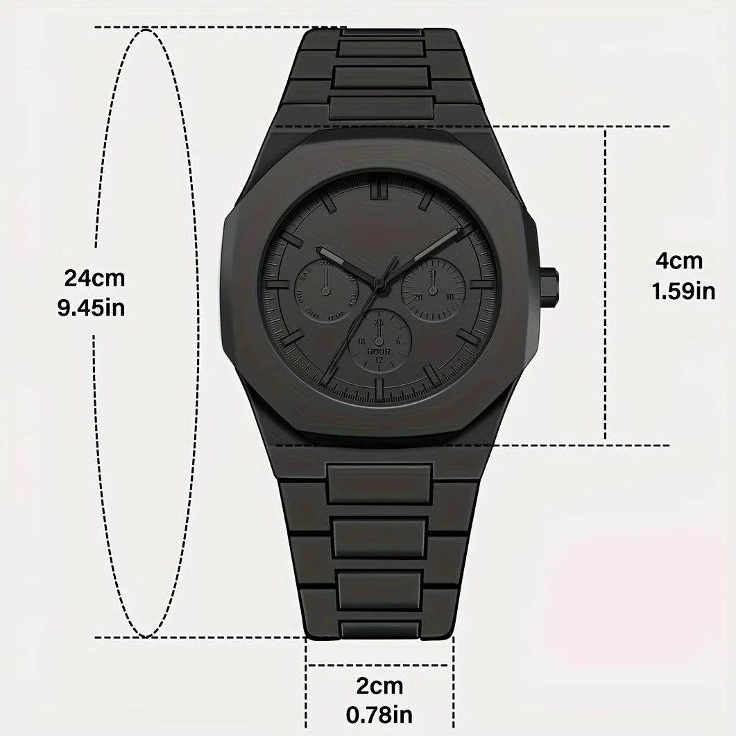 Arabian Dials Matt Black Aura Personalized Dials, Men's Watch