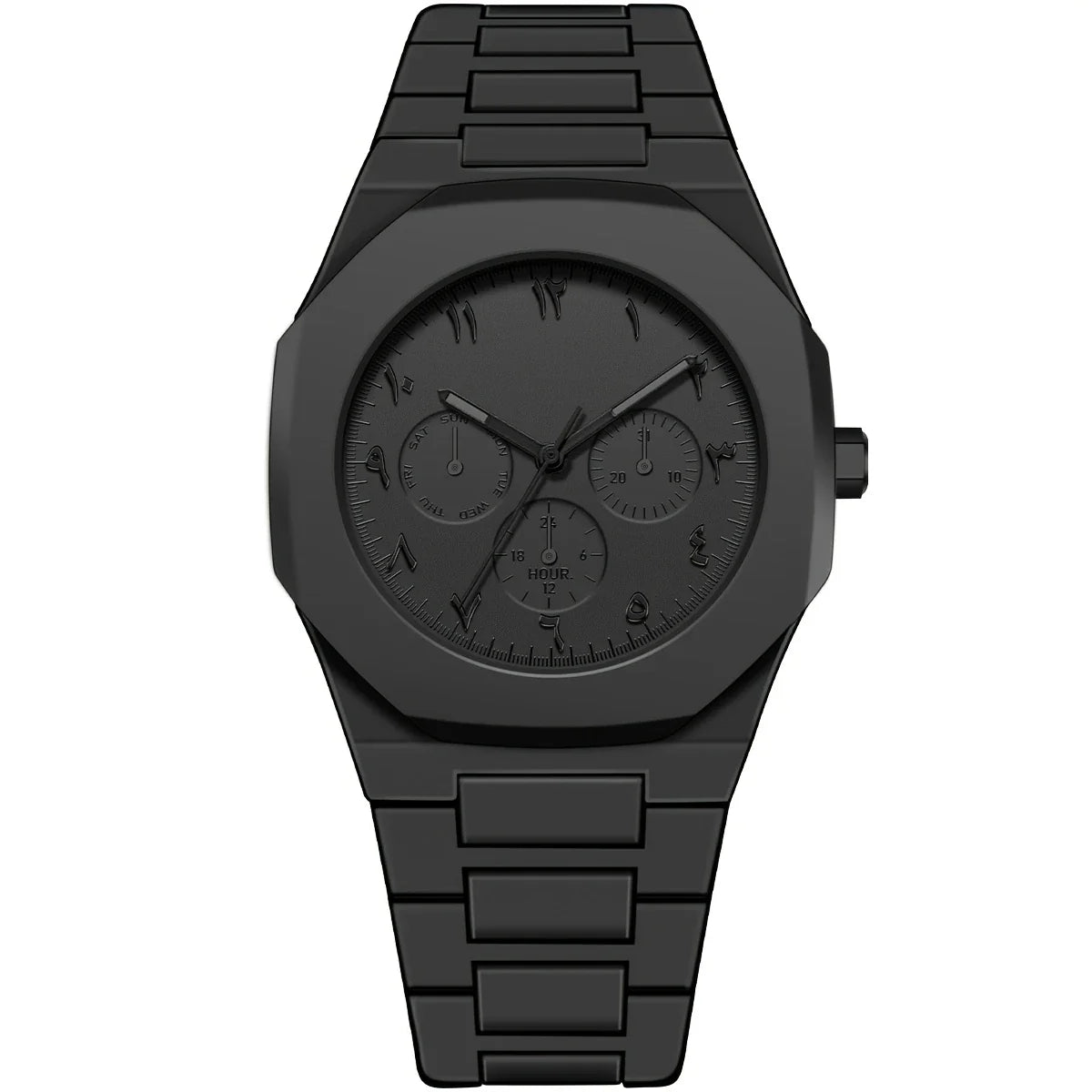 Arabian Dials Matt Black Aura Personalized Dials, Men's Watch